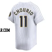 Jackson Chourio Men's Milwaukee Brewers White Limited Alternate Jersey