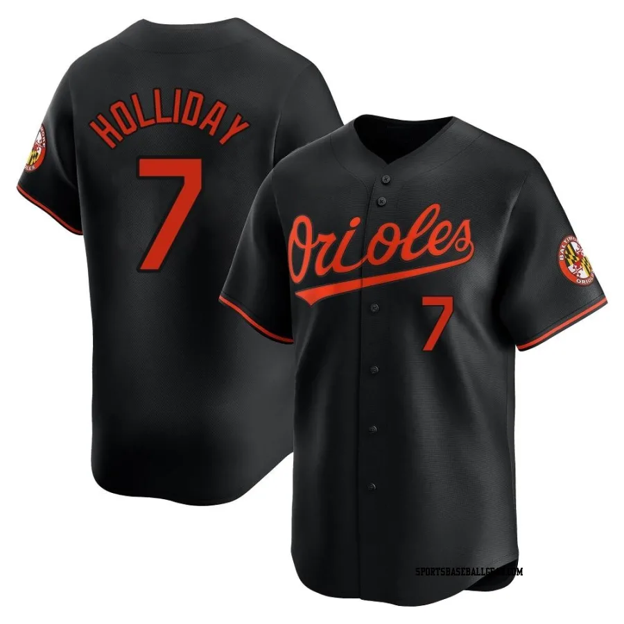 Jackson Holliday Men's Baltimore Orioles Black Limited Alternate Jersey