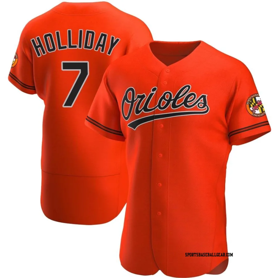 Jackson Holliday Men's Baltimore Orioles Orange Authentic Alternate Jersey