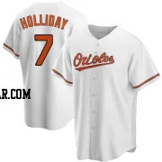 Jackson Holliday Men's Baltimore Orioles White Replica Home Jersey