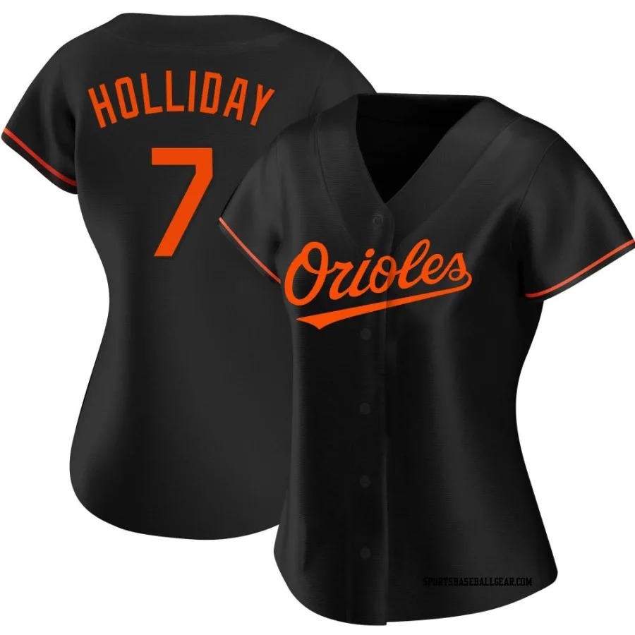 Jackson Holliday Women's Baltimore Orioles Black Authentic Alternate Jersey