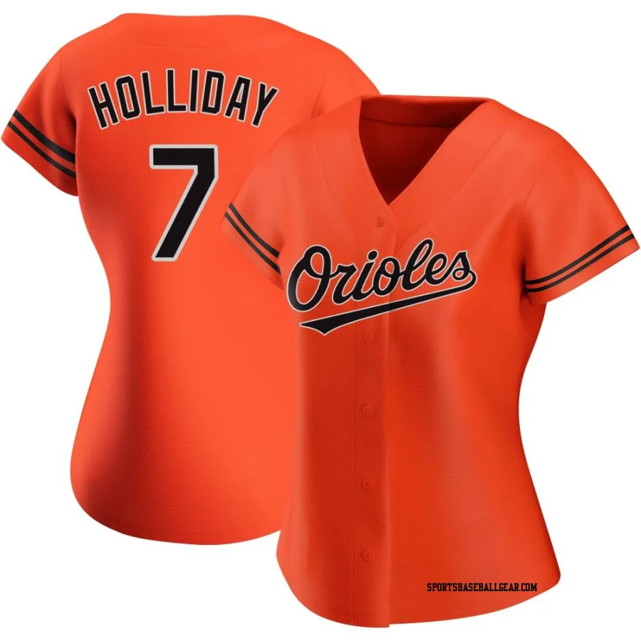 Jackson Holliday Women's Baltimore Orioles Orange Replica Alternate Jersey