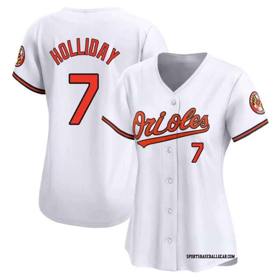 Jackson Holliday Women's Baltimore Orioles White Limited Home Jersey