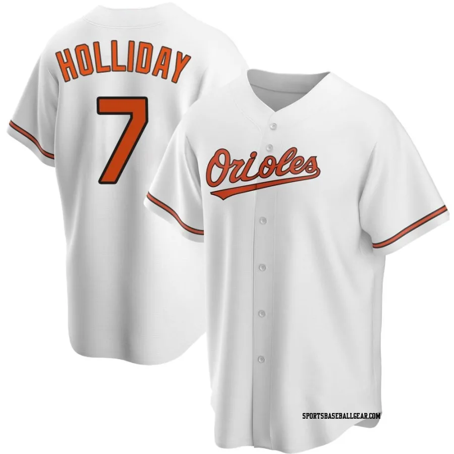 Jackson Holliday Youth Baltimore Orioles White Replica Home Jersey