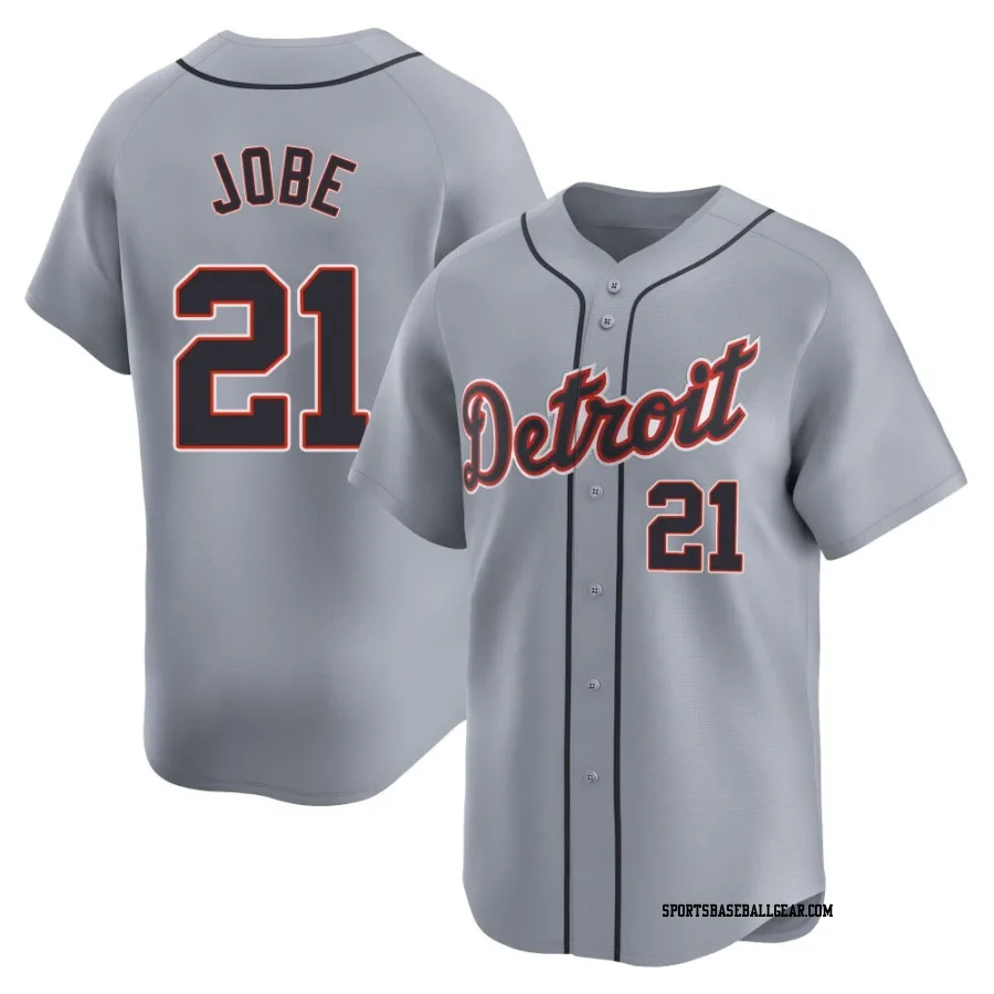 Jackson Jobe Men's Detroit Tigers Gray Limited Road Jersey