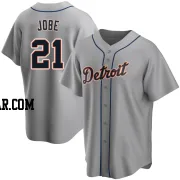 Jackson Jobe Men's Detroit Tigers Gray Replica Road Jersey