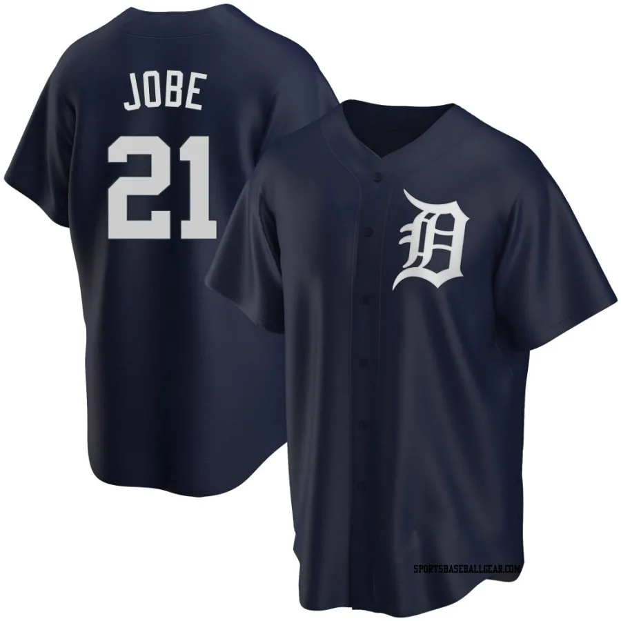 Jackson Jobe Men's Detroit Tigers Navy Replica Alternate Jersey