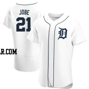 Jackson Jobe Men's Detroit Tigers White Authentic Home Jersey