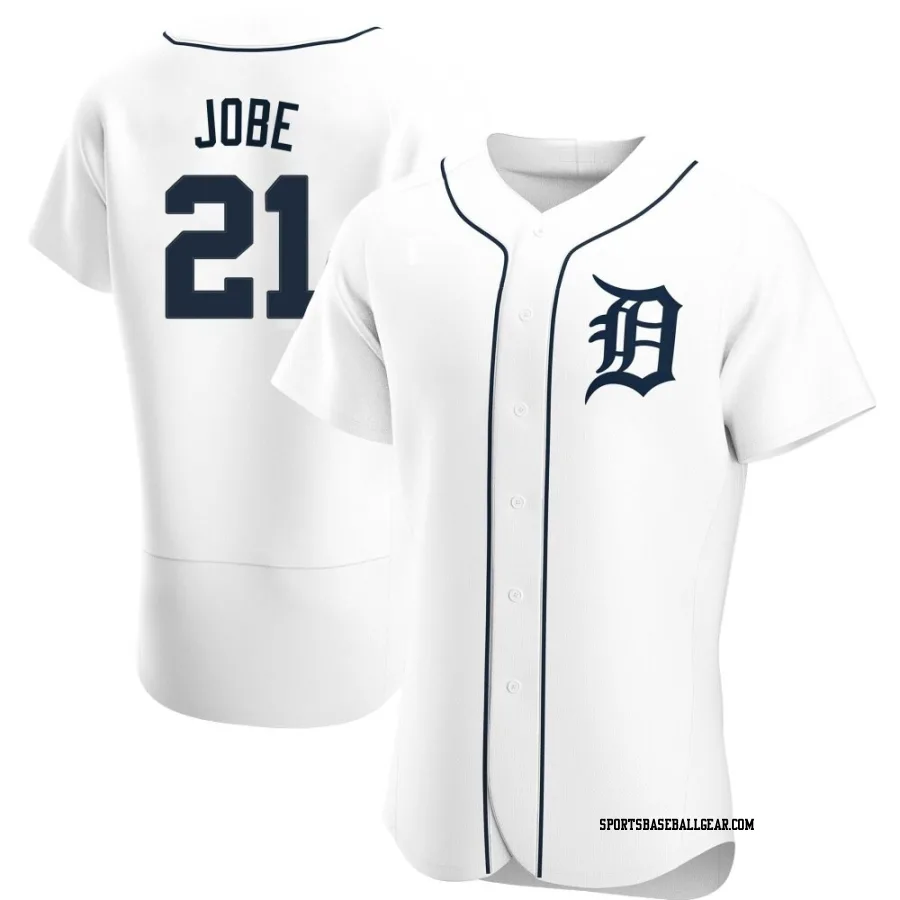 Jackson Jobe Men's Detroit Tigers White Authentic Home Jersey