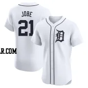 Jackson Jobe Men's Detroit Tigers White Elite Home Jersey