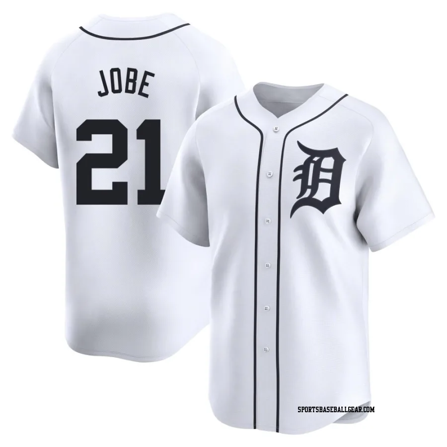 Jackson Jobe Men's Detroit Tigers White Limited Home Jersey