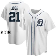 Jackson Jobe Men's Detroit Tigers White Replica Home Jersey