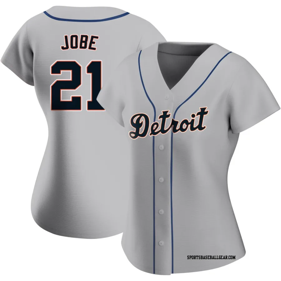 Jackson Jobe Women's Detroit Tigers Gray Replica Road Jersey