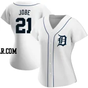 Jackson Jobe Women's Detroit Tigers White Authentic Home Jersey