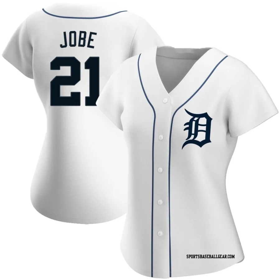 Jackson Jobe Women's Detroit Tigers White Authentic Home Jersey