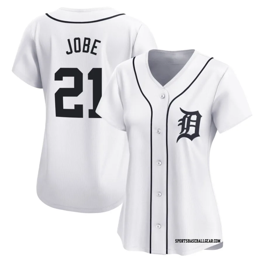 Jackson Jobe Women's Detroit Tigers White Limited Home Jersey