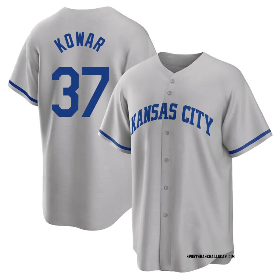 Jackson Kowar Men's Kansas City Royals Gray Replica 2022 Road Jersey