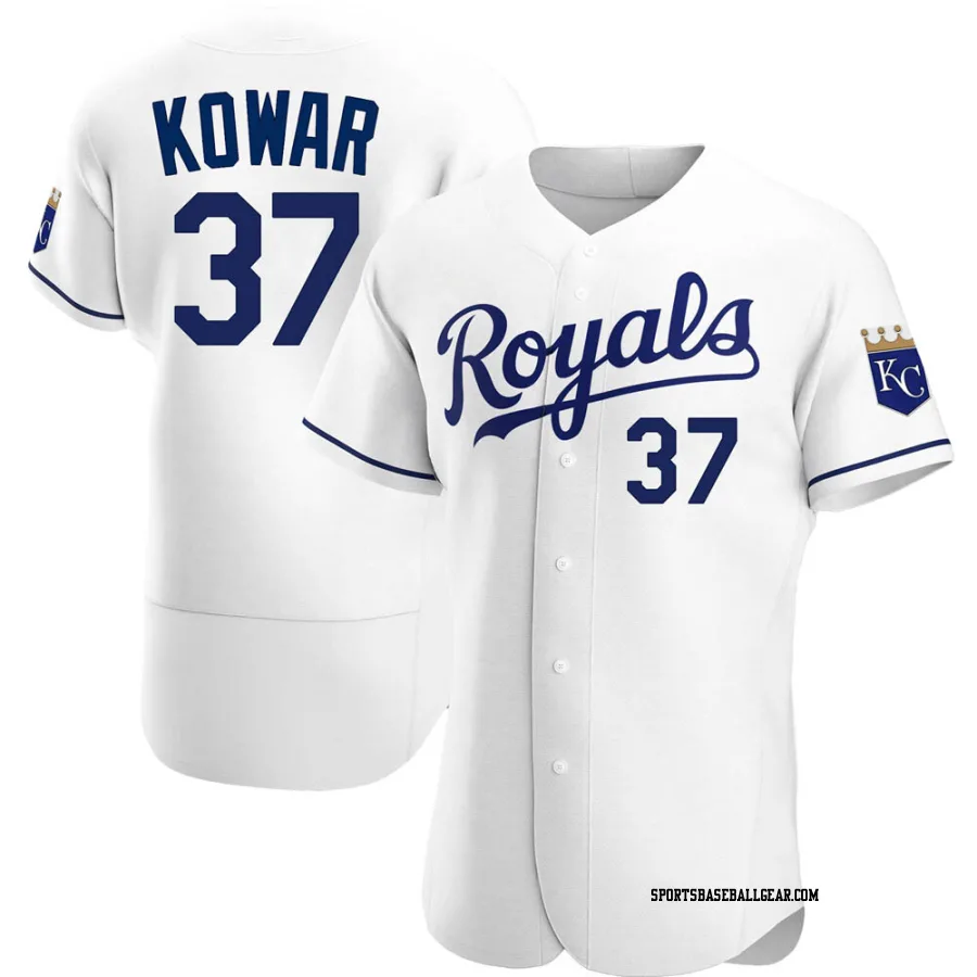 Jackson Kowar Men's Kansas City Royals White Authentic Home Jersey