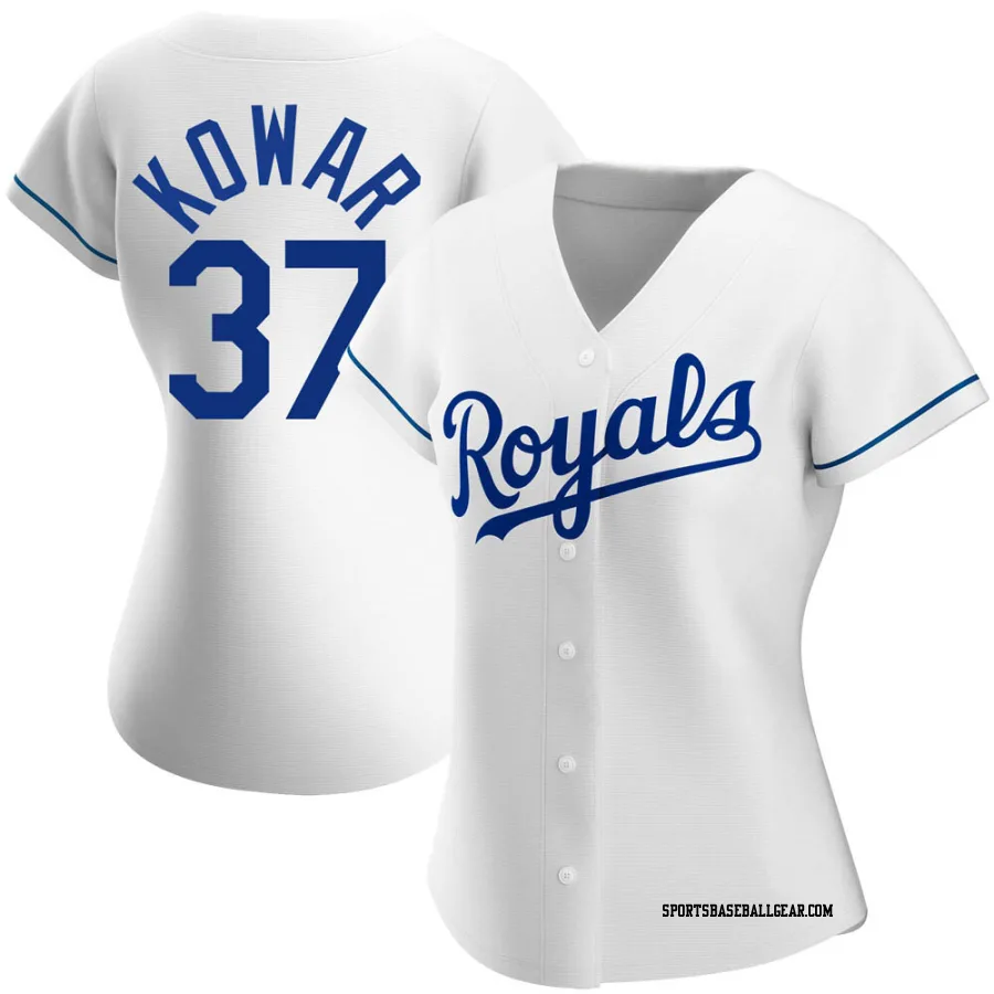 Jackson Kowar Women's Kansas City Royals White Replica Home Jersey