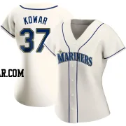 Jackson Kowar Women's Seattle Mariners Cream Replica Alternate Jersey