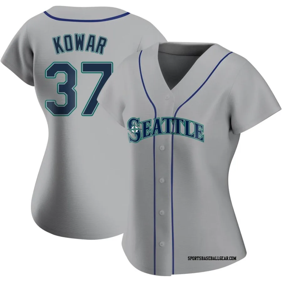 Jackson Kowar Women's Seattle Mariners Gray Authentic Road Jersey