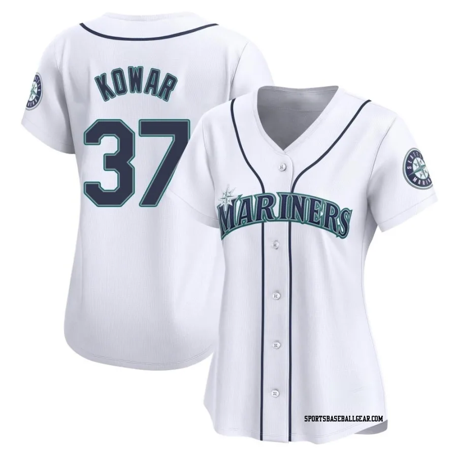 Jackson Kowar Women's Seattle Mariners White Limited Home Jersey