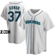 Jackson Kowar Youth Seattle Mariners White Replica Home Jersey