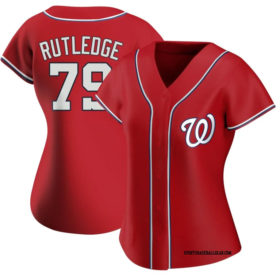 Jackson Rutledge Women's Washington Nationals Red Authentic Alternate Jersey