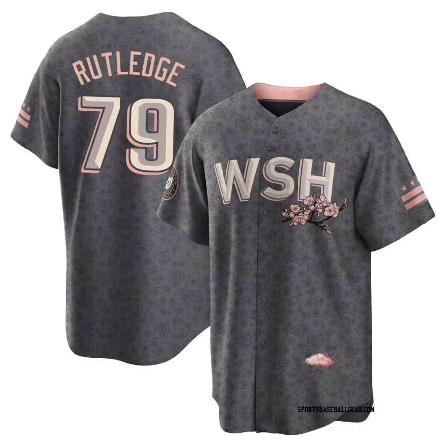 Jackson Rutledge Youth Washington Nationals Gray Replica 2022 City Connect Jersey