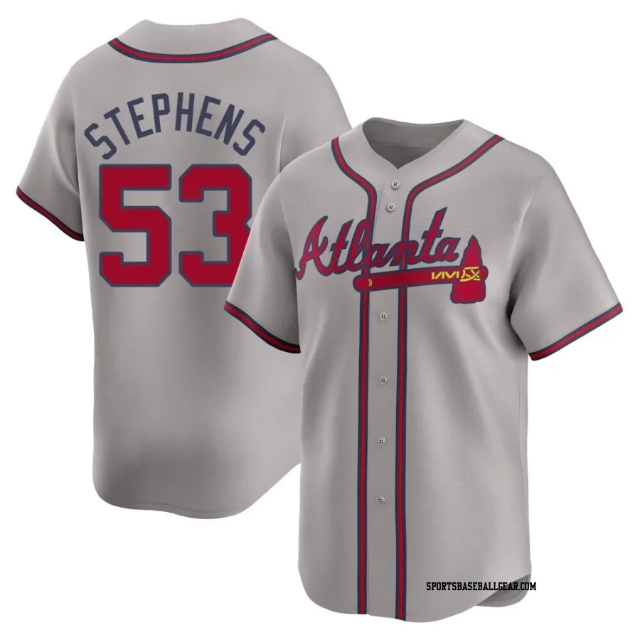 Jackson Stephens Youth Atlanta Braves Gray Limited Away Jersey