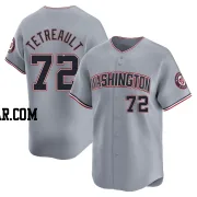 Jackson Tetreault Men's Washington Nationals Gray Limited Road Jersey