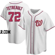 Jackson Tetreault Men's Washington Nationals White Replica Home Jersey