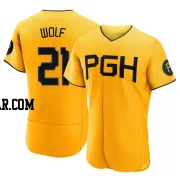 Jackson Wolf Men's Pittsburgh Pirates Gold Authentic 2023 City Connect Jersey