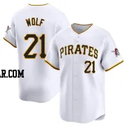 Jackson Wolf Men's Pittsburgh Pirates White Limited Home Jersey