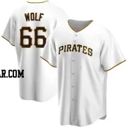 Jackson Wolf Men's Pittsburgh Pirates White Replica Home Jersey