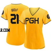 Jackson Wolf Women's Pittsburgh Pirates Gold Authentic 2023 City Connect Jersey