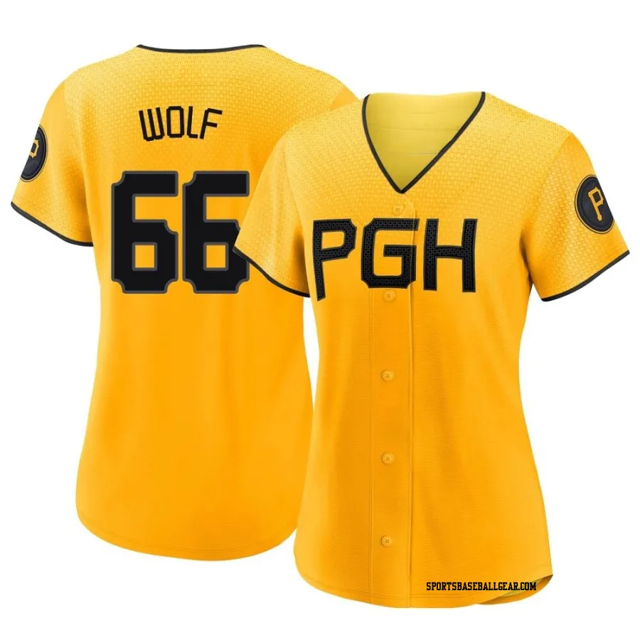 Jackson Wolf Women's Pittsburgh Pirates Gold Authentic 2023 City Connect Jersey