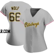 Jackson Wolf Women's Pittsburgh Pirates Gray Authentic Road Jersey