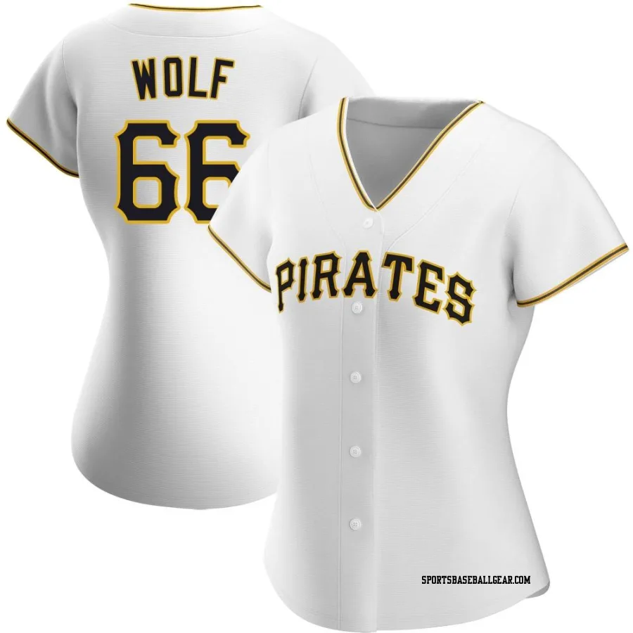 Jackson Wolf Women's Pittsburgh Pirates White Authentic Home Jersey