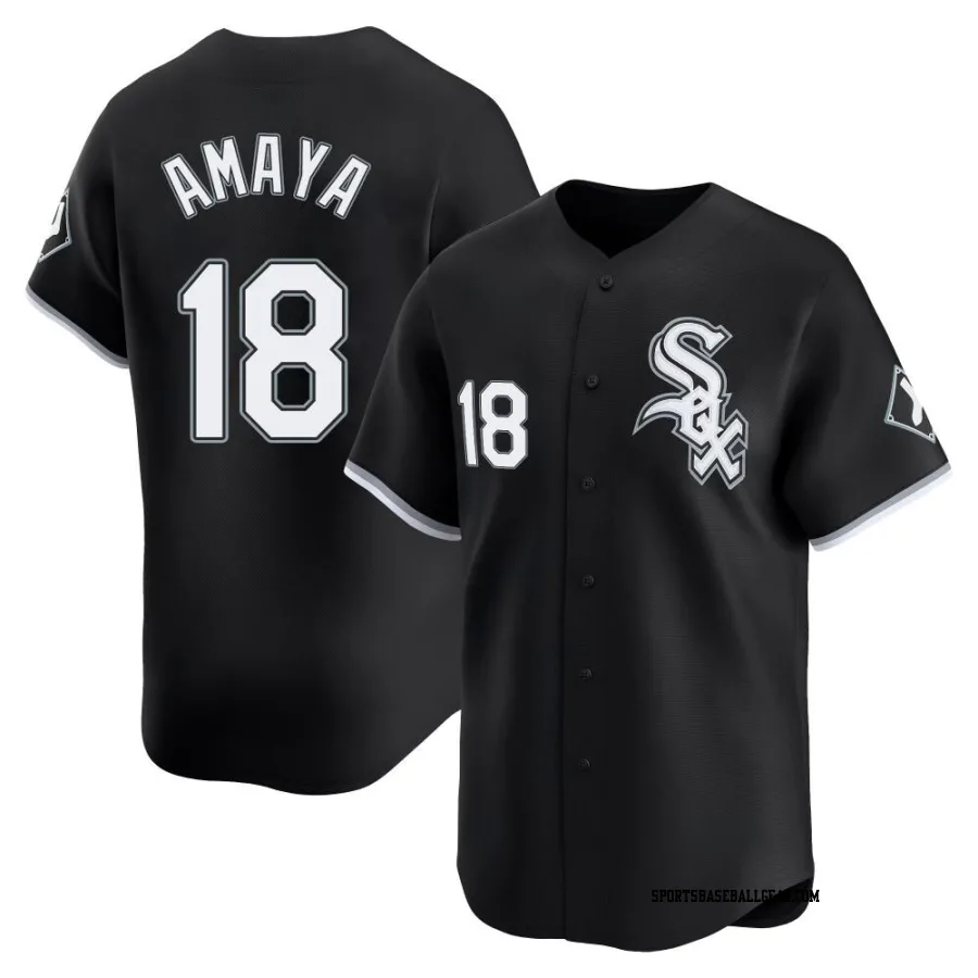 Jacob Amaya Men's Chicago White Sox Black Limited Alternate Jersey