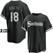 Jacob Amaya Men's Chicago White Sox Black Replica 2021 City Connect Jersey