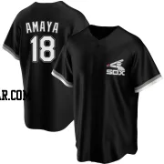 Jacob Amaya Men's Chicago White Sox Black Replica Spring Training Jersey