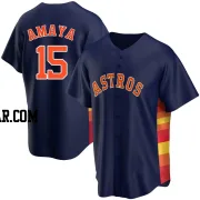 Jacob Amaya Men's Houston Astros Navy Replica Alternate Jersey