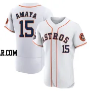 Jacob Amaya Men's Houston Astros White Authentic 2022 World Series Champions Home Jersey