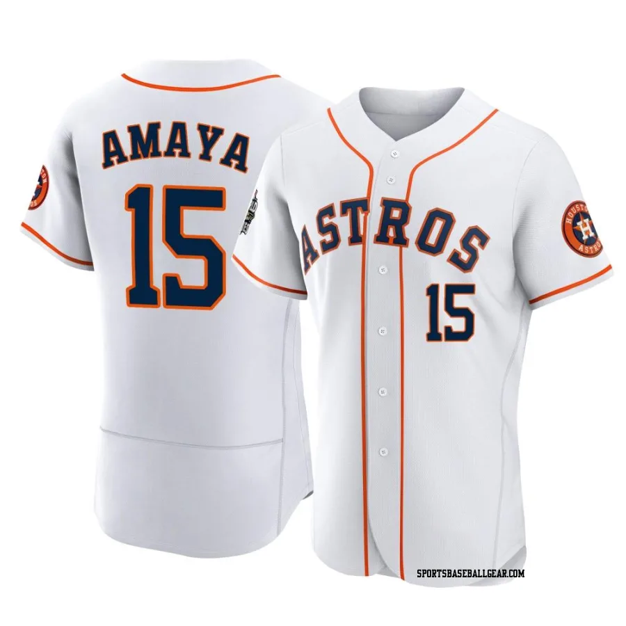 Jacob Amaya Men's Houston Astros White Authentic 2022 World Series Home Jersey