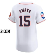 Jacob Amaya Men's Houston Astros White Elite Home Patch Jersey