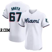 Jacob Amaya Men's Miami Marlins White Elite Home Jersey