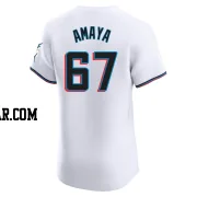 Jacob Amaya Men's Miami Marlins White Elite Home Jersey