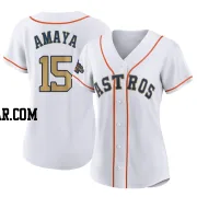 Jacob Amaya Women's Houston Astros Gold Authentic White 2023 Collection Jersey