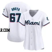 Jacob Amaya Women's Miami Marlins White Limited Home Jersey